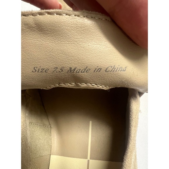 New Dolce Vita Tan Suede Braided Chain Loafers Almond Toe Slip On Shoes 7.5 - Picture 7 of 7